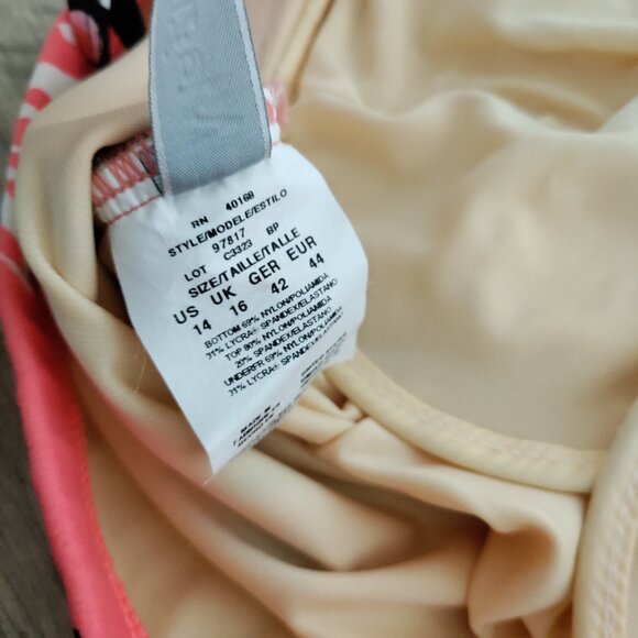 Magicsuit Pink Black  One Piece Swimsuit Size 14 Removable Straps - Picture 4 of 7